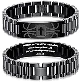 Easter Basket Stuffers-Basketball Gifts for Men Boys Youth Coach Team Kids Player Basketball Bracelet Party Favors Accessories Religious Christian Bible Adjustable Stainless Steel Jewelry Gifts