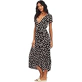 Billabong Womens Wrap Front Midi Length Dress