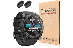 Liuyuxi 3+2 Pack Screen Protector Designed for Garmin Fenix 8 AMOLED 51mm Tempered Glass With Auto-Alignment Installation Fra