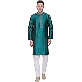 Maple Clothing Men's Kurta Pajama Poly Silk India Wedding Party Wear Apparel Guest Outfit