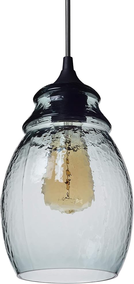 casamotion lampara de techo colgante de cristal soplado a mano diseno de campana de cristal