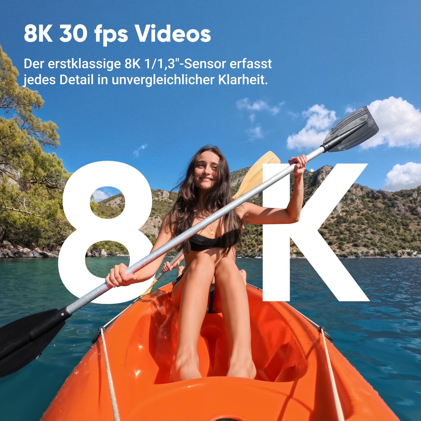 Insta360 Ace Pro 2-8K Action-Cam mit Leica Objektiv, Videokamera für Sport, Unterwasserkamera, 1/1,3" Sensor, Dual-KI-Chip, führende Schwachlichtleistung & Audio, Flipscreen & KI-Editing für Vlogs 6