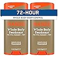 Mando Whole Body Deodorant For Men - Smooth Solid Stick - 72 Hour Odor Control - Aluminum Free, Baking Soda Free, Skin Safe - 2.6 Ounce (Pack of 2) - Unscented