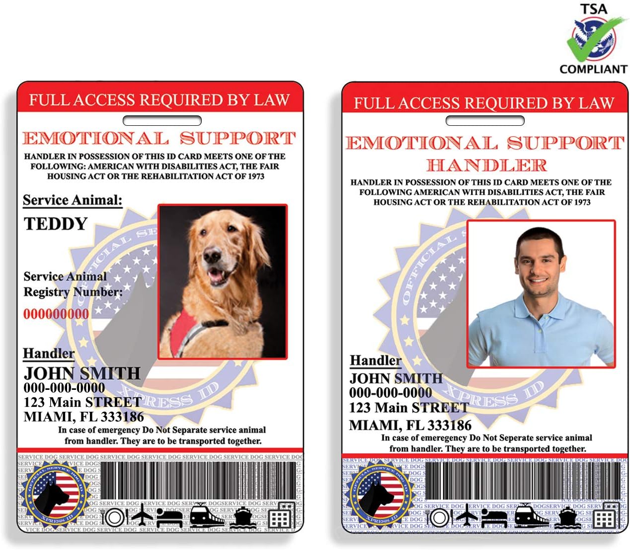 register emotional support dog free