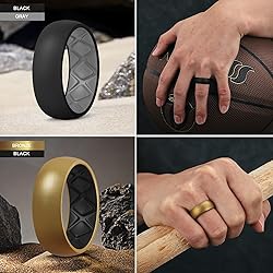 Egnaro Silicone Ring Men 1/4/5/6/7 Multipack of