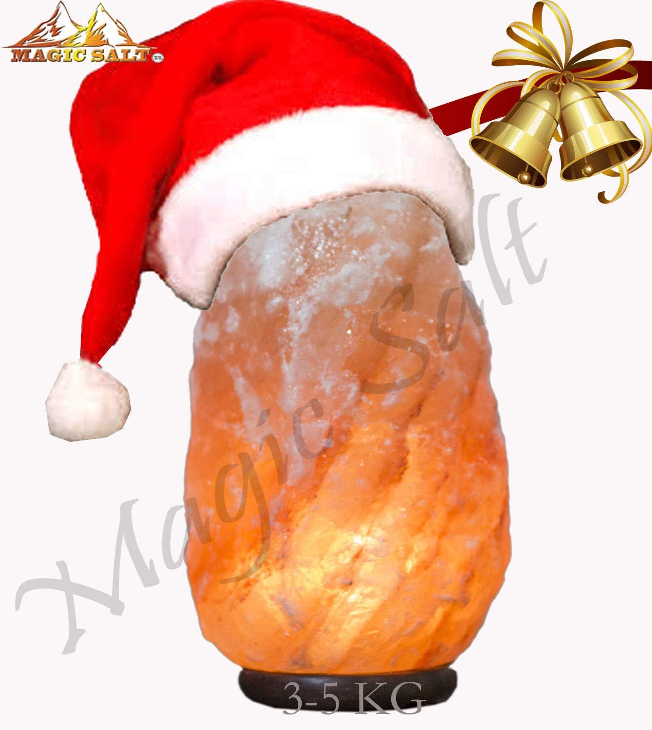Magic Salt QUALITY NATURAL PINK HIMALAYAN CRYSTAL ROCK SALT LAMP WITH CE CERTIFIED ELECTRIC FITTING ACCORDING TO UK STANDARD (Natural 3-5 kg, Dimmer Cable)