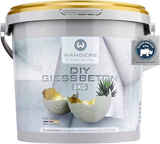 Wanders24 Bastelbeton Zum Giessen 5 Kg Beton Fur Kreative Bastel Beton Beton Deko Beton Wetterfest Made In Germany Amazon De Kuche Haushalt