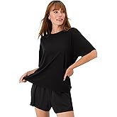 Hanes Women's Pajamas Set, Comfywear Pajamas for Women Set, Originals SupertSoft Loungewear, T-Shirt & Sleep Shorts