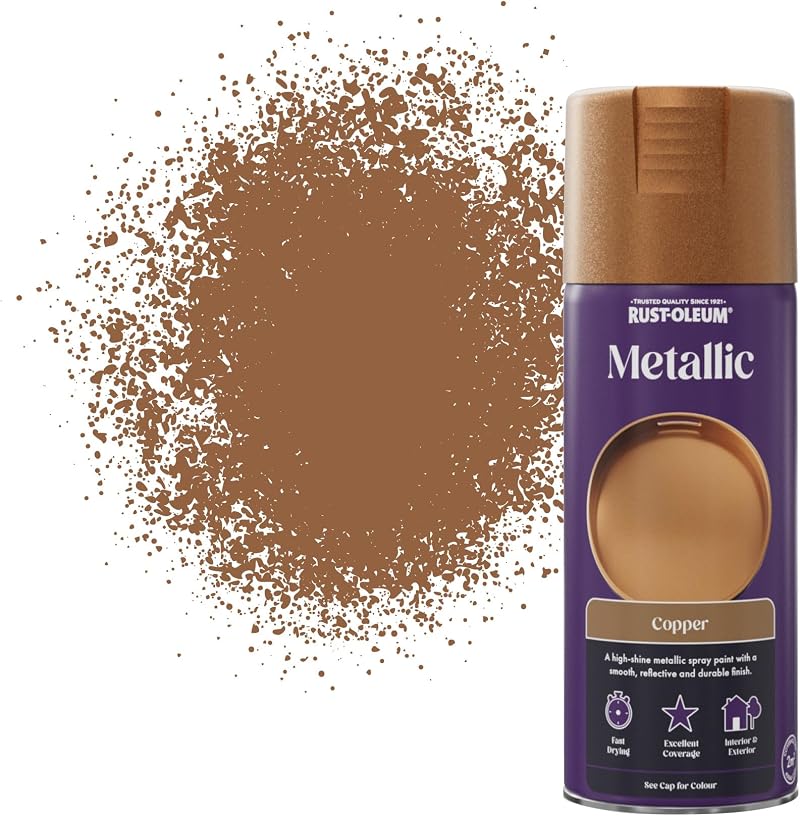 Rust-Oleum Metallic Spray Paint 400ml Elegant Copper Interior Exterior