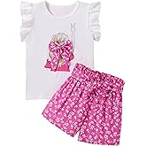 Woleroyir Girls Summer Outfits Cute Sleeveless Top High Waisted Short Sets with Pockets Teen Girl Clothes Size 6-14 T