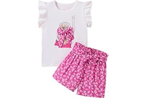 Woleroyir Girls Summer Outfits Cute Sleeveless Top High Waisted Short Sets with Pockets Teen Girl Clothes Size 6-14 T