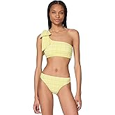 kate spade new york Women's Ocean Plaid Bow One Shoulder Top