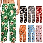 ElYIECD Custom Pajamas Pants with Photo for Men Women:Made in USA Personalized Pajama Trousers,Gifts for Wife Husband