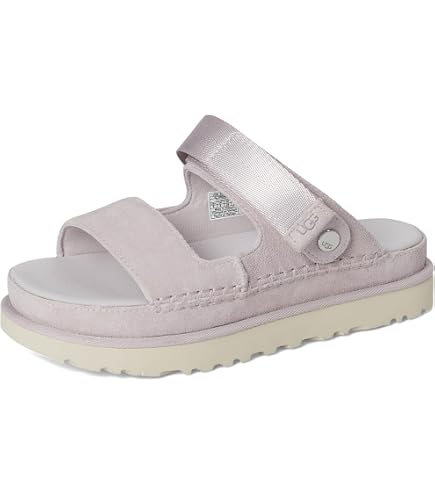 Amazon.com | UGG Women's Maxi Slide Logo Sandal, White, 10 | Slides