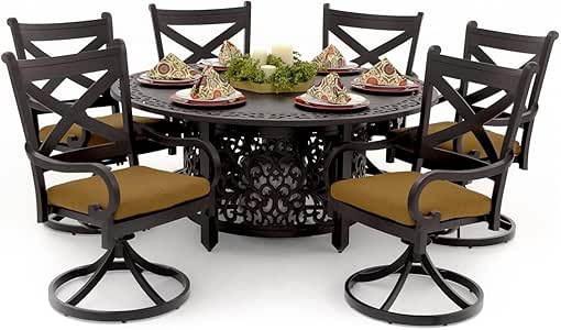 Amazon.com : Lakeview Outdoor Designs Avondale 6 Person Aluminum Patio