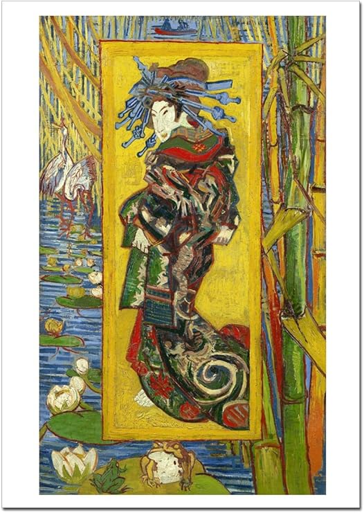 Amazon Co Jp 世界の名画 ゴッホ ジャポネズリーおいらん ジークレー技法 高級ポスター 364ミリ 515ミリ ホーム キッチン