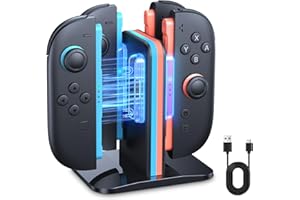 Auarte Controller Charger for Nintendo Switch 2 2025 Joycon, Magnetic Charging Dock for Switch 2 Joy Con Accessories with Charging Cable, Weighted Base Storage Stand