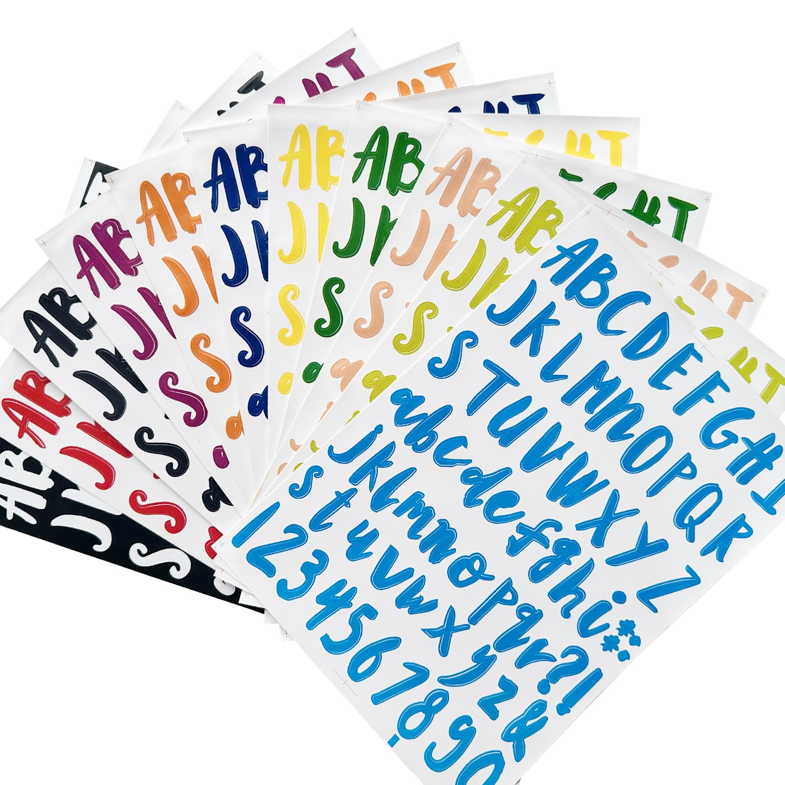 Photo 1 of 816 Pcs MEGA Pack Alphabet Stickers - 12 Vibrant Colors Letter Stickers, Complete ABCs & Numbers, Ideal for Mailbox Labels, Scrapbooking, Crafts, Learning & Organizing
