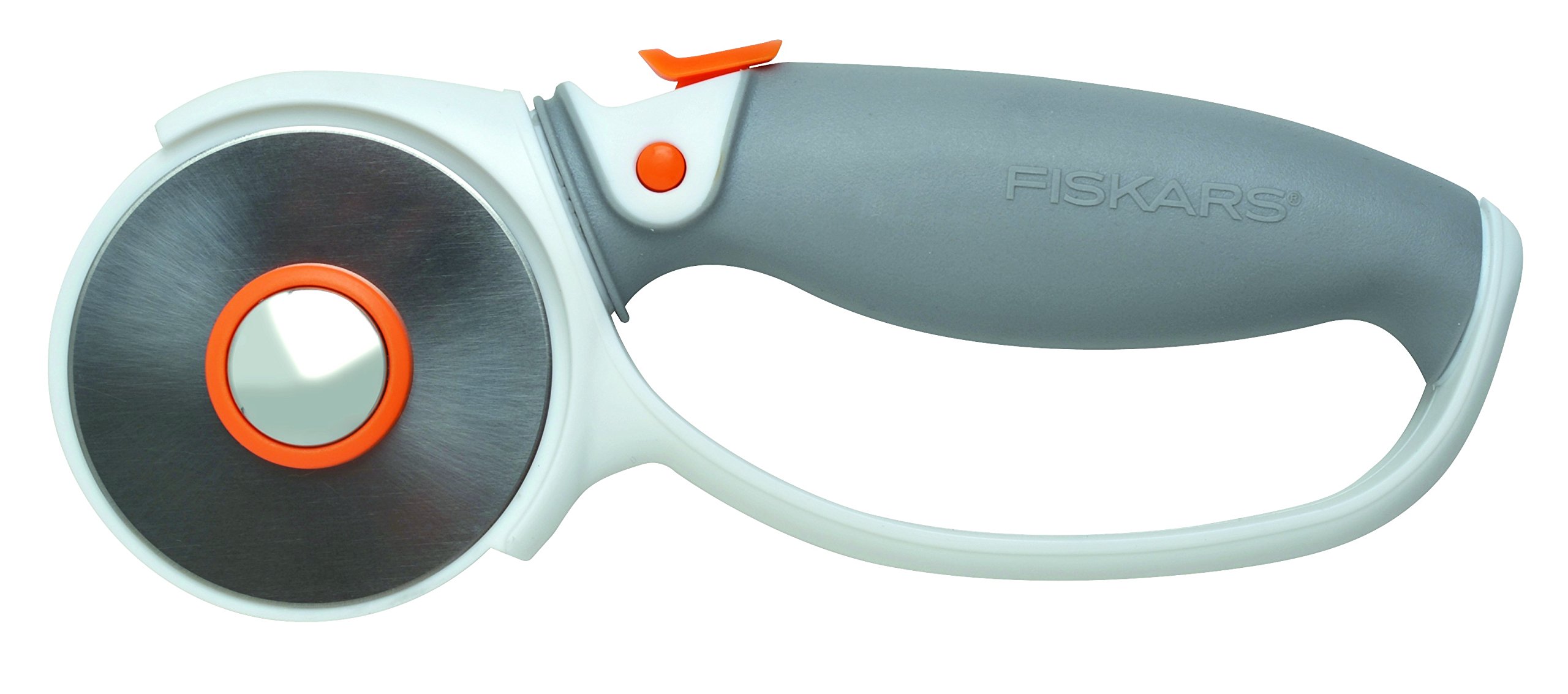 Fiskars Titanium Rotary Cutter, Ø 60 mm, For Right- and Left-handed Users, Orange/White/Grey, 1004753