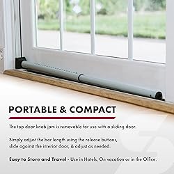 SABRE Adjustable 2-in-1 Door Security Bar, Door