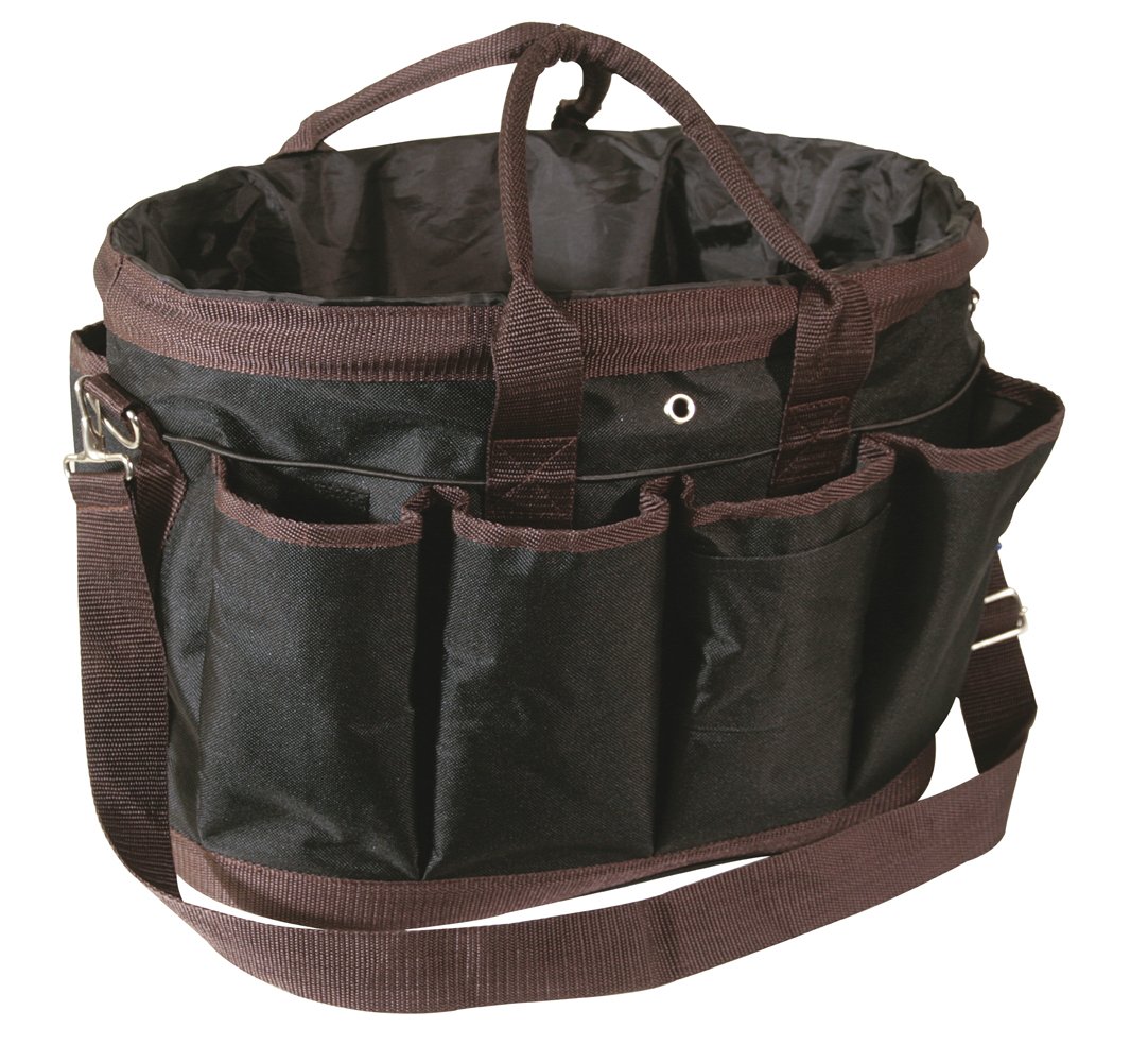 PFIFF Large Horse Grooming Bag, Black/Brown