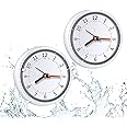 LXSZRPH Mini Shower Clock Waterproof IP24 Wall Clock Suction Cup Bathroom Clock Acrylic Face Suction Clock for Shower Washroom Kitchen (2pack)