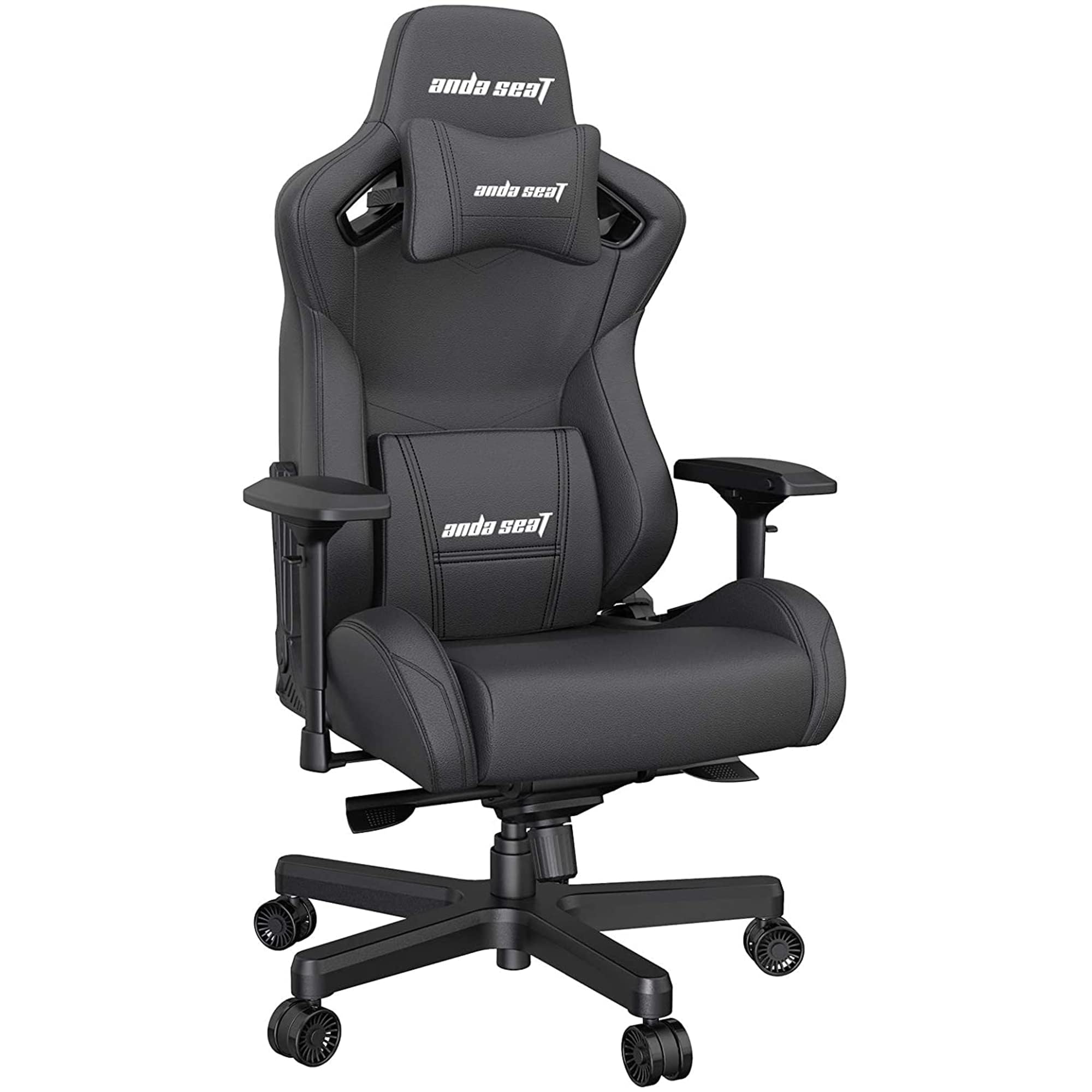 Anda Seat Kaiser 2 Gaming Chair for Adults - XL Reclining Video Game Chairs, PVC Leather Ergonomic Gaming Chair, Heavy Duty Neck & Back Lumbar Support - Luxury Black Computer Chairs for Home & Work