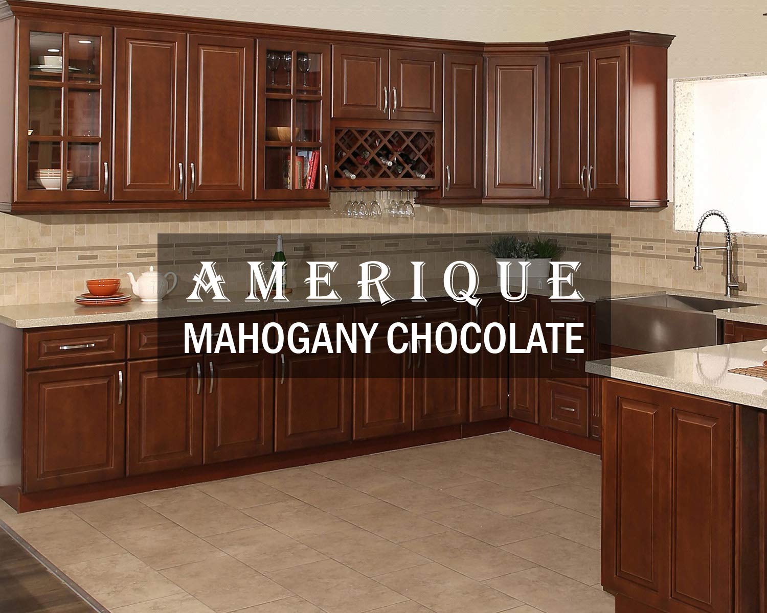 Amazon Com Amerique 691322309331 Luxury Mahogany Chocolate Vanity