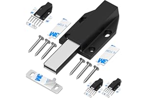 Magnetic Push Latch Without Nail Installation Tonitrui Heavy Duty Magnetic Touch Latches for Large Door Push Release Latch Ki