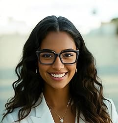 VISOONE Chunky Square Blue Light Blocking Glasses