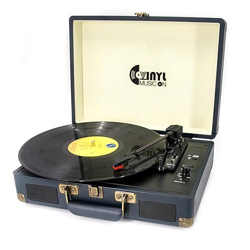 Suitcase USB Turntable for 33/45/78 RPM Record,Vintage Vinyl