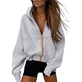 PRETTYGARDEN Hoodies for Women Sweatshirt Zip Up Hoodie Fall Fashion 2026 Trendy Long Sleeve Jackets Winter Clothing Outfits
