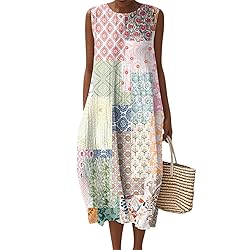 Party Dresses Summer Fall Cotton Linen Midi Dresses