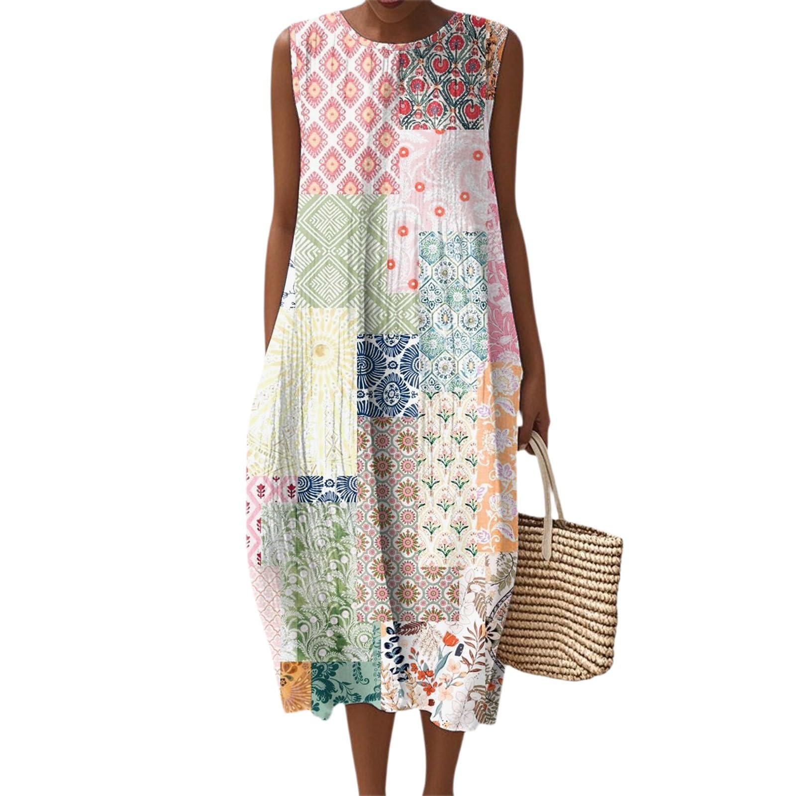 Party Dresses Summer Fall Cotton Linen Midi Dresses
