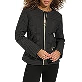 KARL LAGERFELD womens Collarless Quilted Jacket