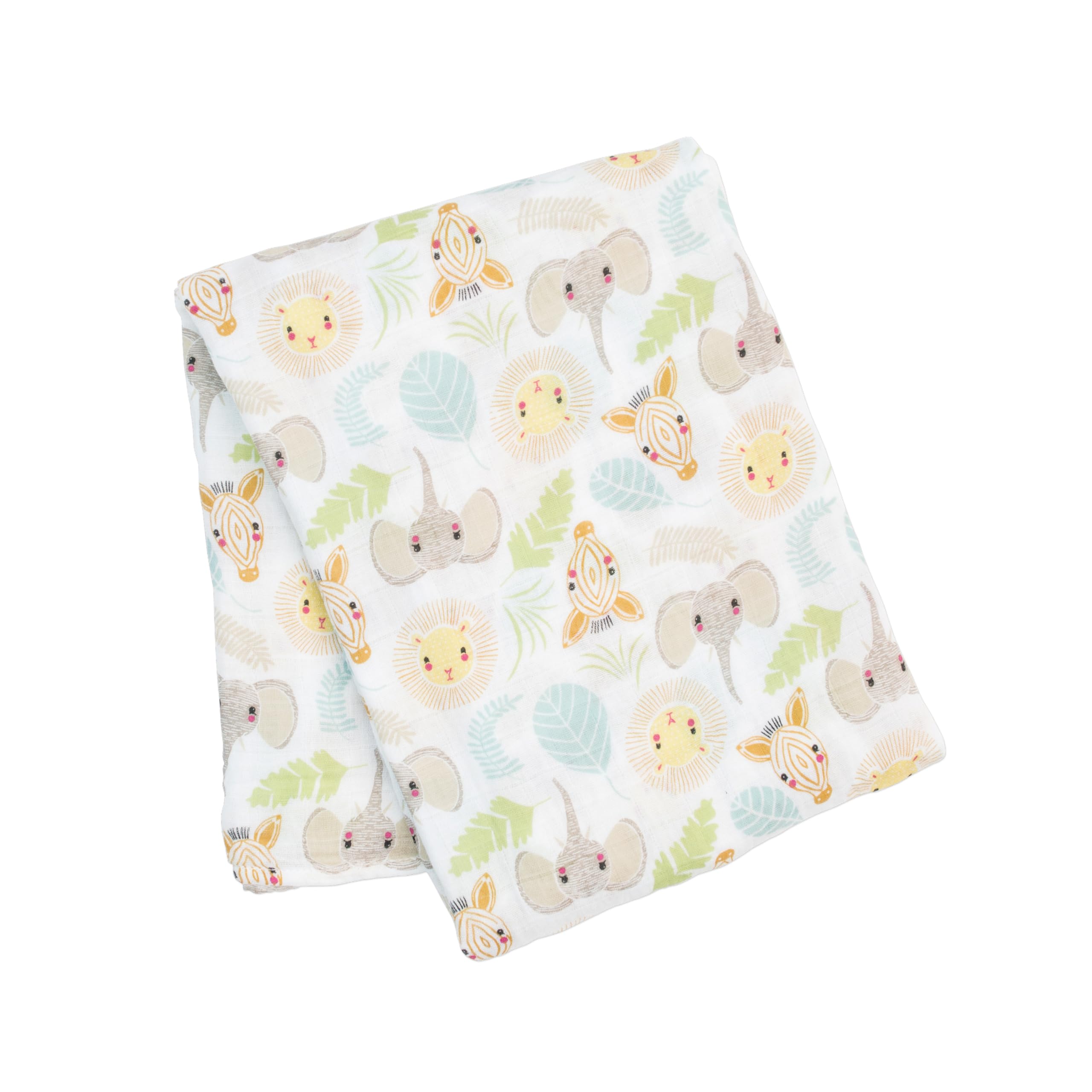 Lulujo Baby Swaddle Blanket 100% Cotton Muslin Swaddle Jungle - 120cm x 120cm