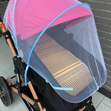 Creazy Baby Stroller Mosquito Net Full Insect Cover Carriage Kid Foldable Kids Netting (Pink)