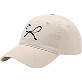 Trendy Bow-Tie Baseball Cap for Women and Men Trucker Hats Y2k Adjustable Fashion Sun Hat with Visor for Hiking & Travel