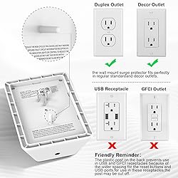 Multi Plug Outlet Surge Protector - Lvetek 3-Sided