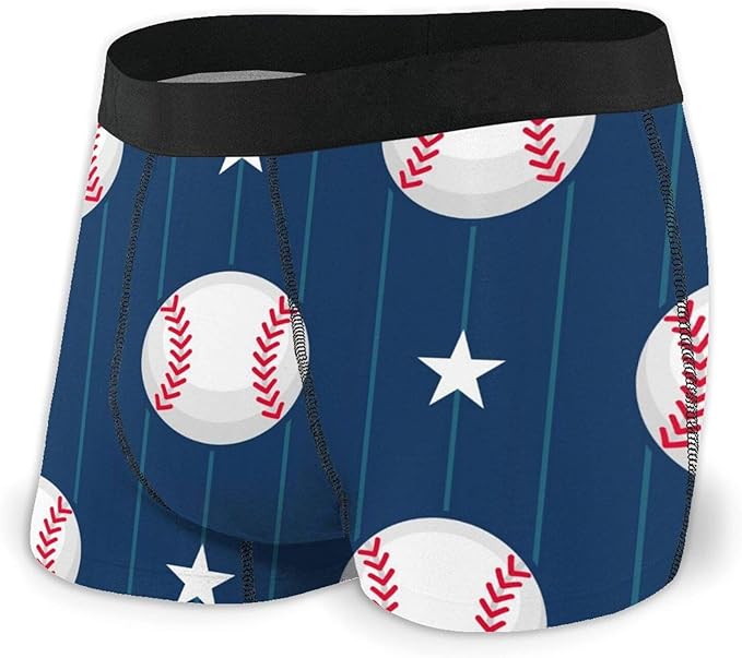 Mens Boxer Shorts Fitted Briefs Baseball Sport Trunks Quick Dry