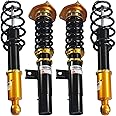 JDMSPEED New Gold Full Coilover Struts Shock Suspension Kit Replacement For VW GTI/ 06-09 Golf MK5 03-07