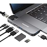 USB C Adapter for MacBook Pro 2020/2019/2018/2017/2016, MacBook Air 2020-2018 with 4K HDMI,USB 3.0 & USB 2.0 Port, Gigabit Et