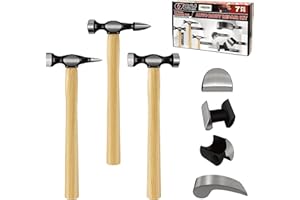 C&T Auto Body Repair Tool Kit,7 Piece,Car Body Repair Tool Kit, Carbon Steel Dolly and Hammer Dent Body Fender Tool Set