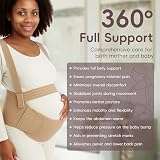 MomTend 5 in 1 Pregnancy Support Belt Beige XL 360 Comfort Back Pelvic Relief view 3
