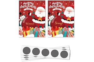 Jeu de 48 cartes à gratter sur le thème de Noël pour fête prénatale, fournitures de fête du Nouvel An, activité pour brise-gl