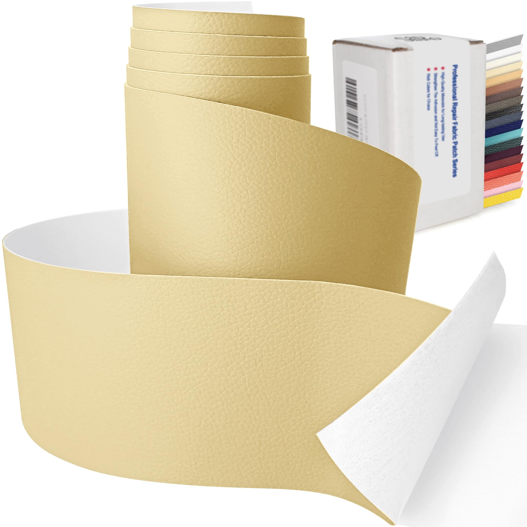 Photo 1 of SiiRo Leather Repair Tape, 3x60 inch, Beige, Self-Adhesive Leather Patch for Furniture, Car Seat Repair, Couch Repair