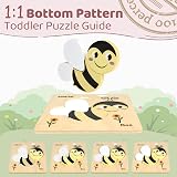 Airlab Wooden Jigsaw Puzzle Garden Animals 4 Pack for Toddlers Beech Wood view 5