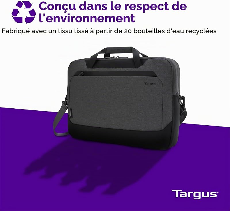 TBS92502GL Sacoche fine Cypress 15,6 pouces avec EcoSmart - Gris