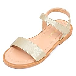 PANDANINJIA Gina Gold Girls Sandals Open Toe Summer