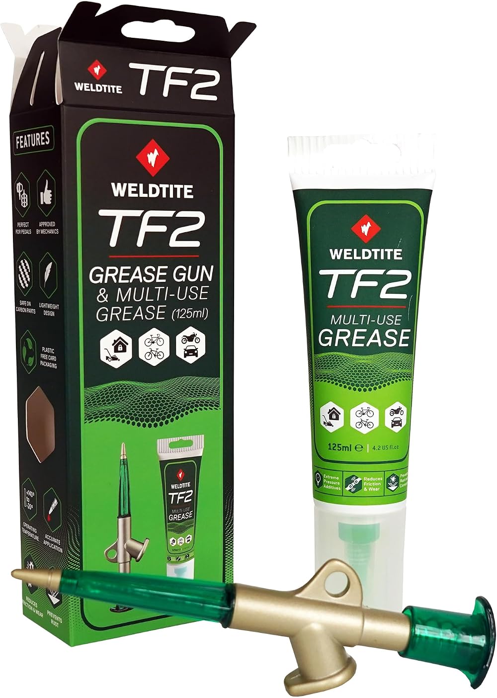 Weldtite All Purpose Bike Grease 125 ml & Applicator 9/16 UNF 18 tpi Set